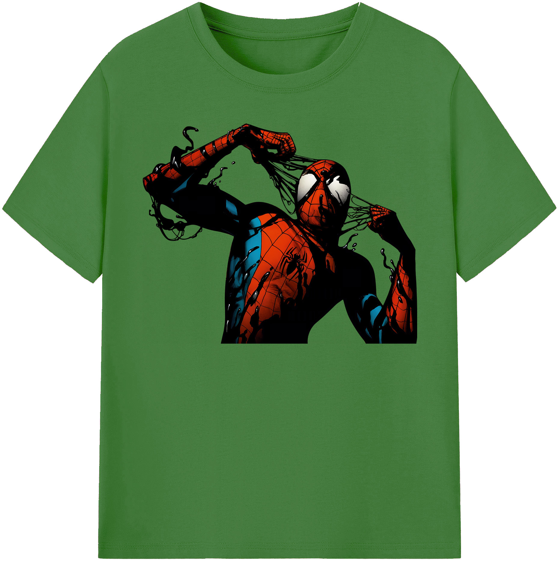 Spider Man スパイダーマン レディースカジュアルプリントTシャツ（綿100％）